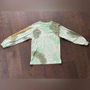 Neff x Minecraft men’s small long sleeve T shirt, green multi